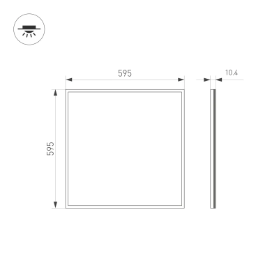 Панель IM-S600x600-40W Warm3000 (WH, 120 deg, 230V) (Arlight, IP40 Металл, 3 года)