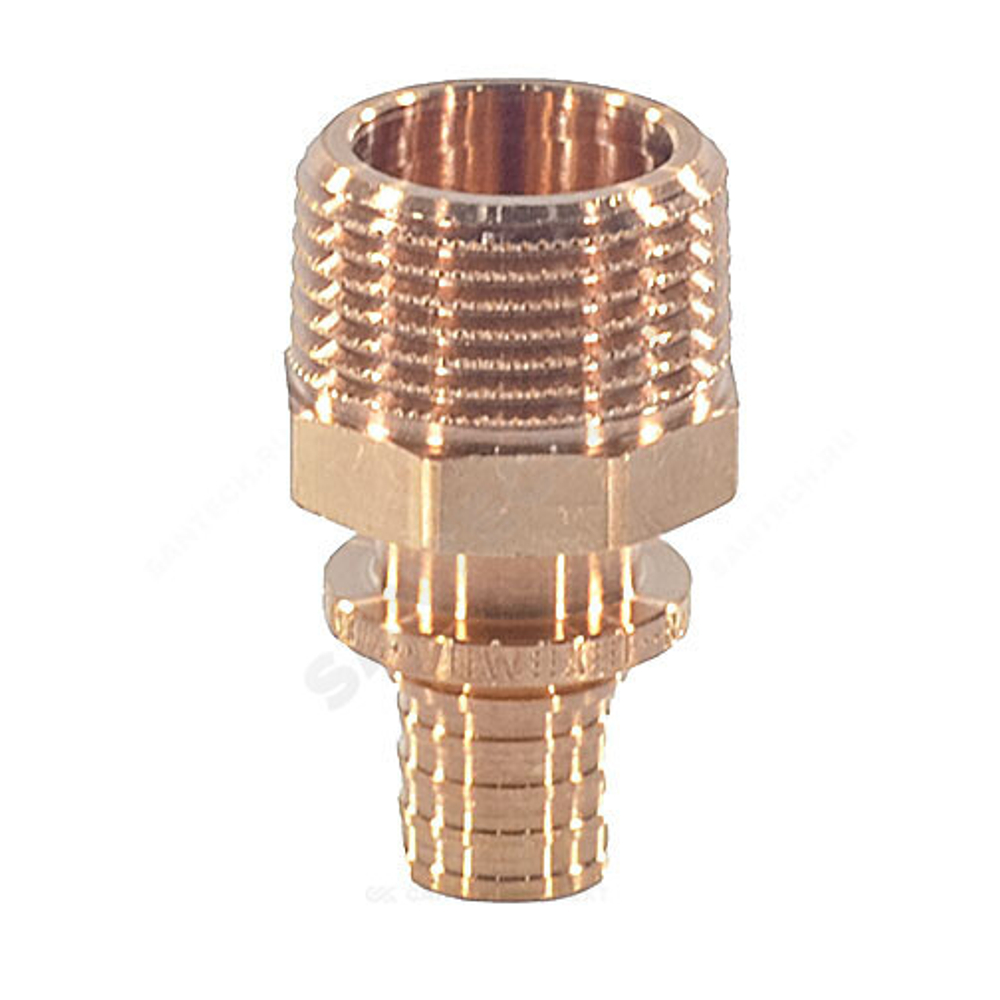 Муфта для PE-X труб аксиальная бронза Дн 16х1/2" НР RAUTITAN RX+ Rehau 14563111001