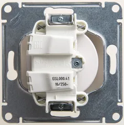 Розетка без заземления без шторок Systeme Electric Glossa Перламутр GSL000641
