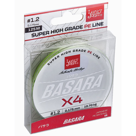 Плетеный шнур LUCKY JOHN Basara Green 125 м - 0,154 мм
