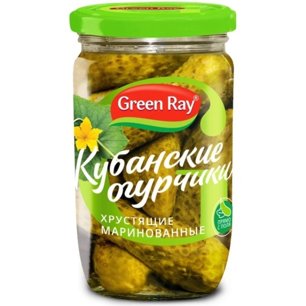 Огурцы Маринованные GREEN RAY 6-9см ст/б 720мл