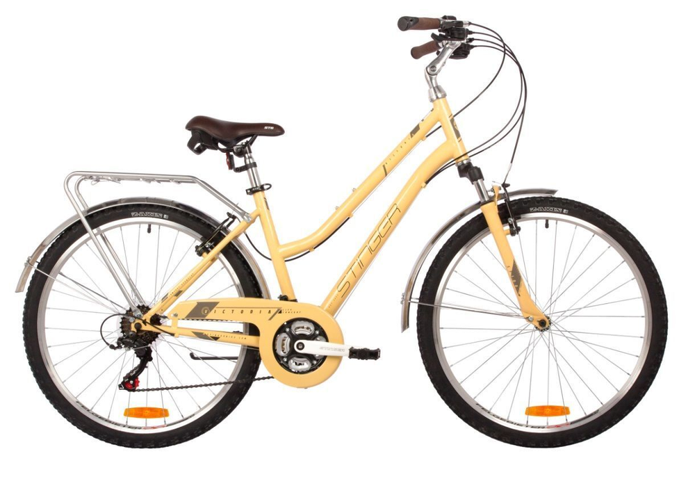 Велосипед STINGER 26" VICTORIA бежевый, сталь, размер 19"