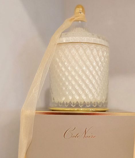 Blonde Vanilla, большая кремовая свеча Арт-деко с кисточкой, Cote Noire