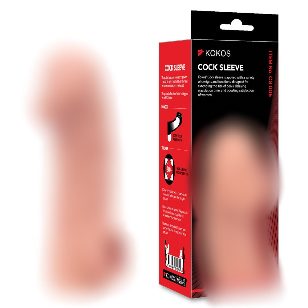 Насадка на пенис Cock Sleeve телесная рельефная KOKOS CS-006-S