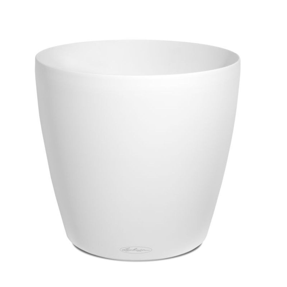 Кашпо Lechuza "Color Classico Complete white" (пластик), D35xH32 см