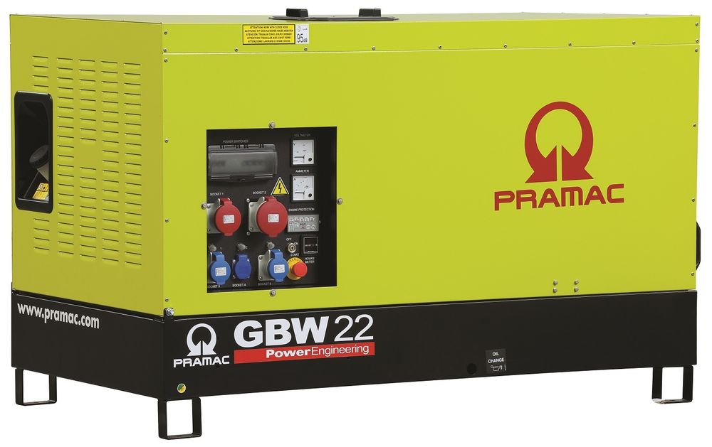 Дизельный генератор Pramac GBW 22 P 1 фаза в кожухе Дизельный генератор Pramac GBW 22 P 1 фаза в кожухе
