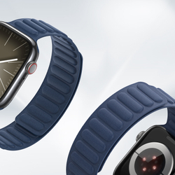 Магнитный ремешок синего цвета от Dux Ducis для смарт часов Apple Watch 38, 40, 41, 42мм, серия Strap (BL Series)