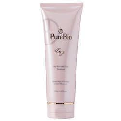 PureBio Очищающая пенка-маска на основе глины Пьюэ Био-Clay Wash And Pack Treatment, 120 г