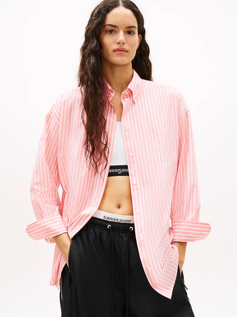 Рубашка женская TOMMY JEANS TJW OVS POPLIN SHIRT