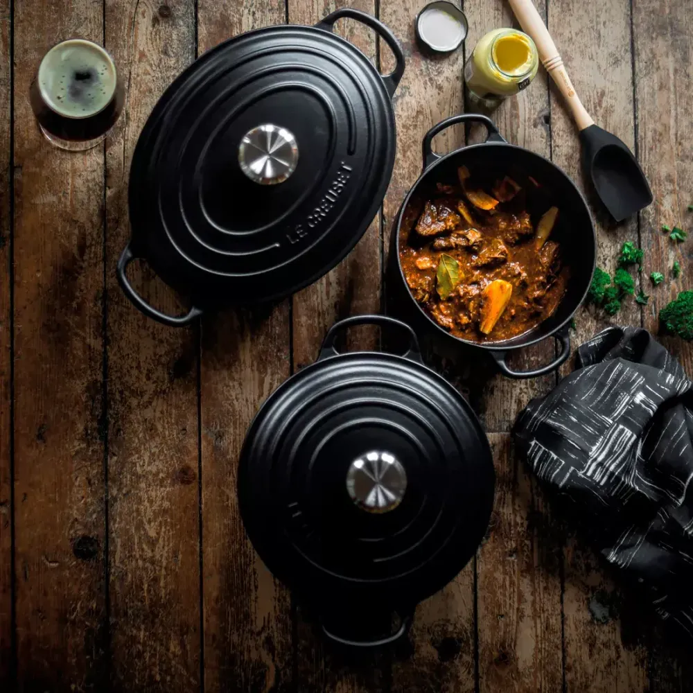 Чугунная кастрюля Le Creuset, Черный - 8