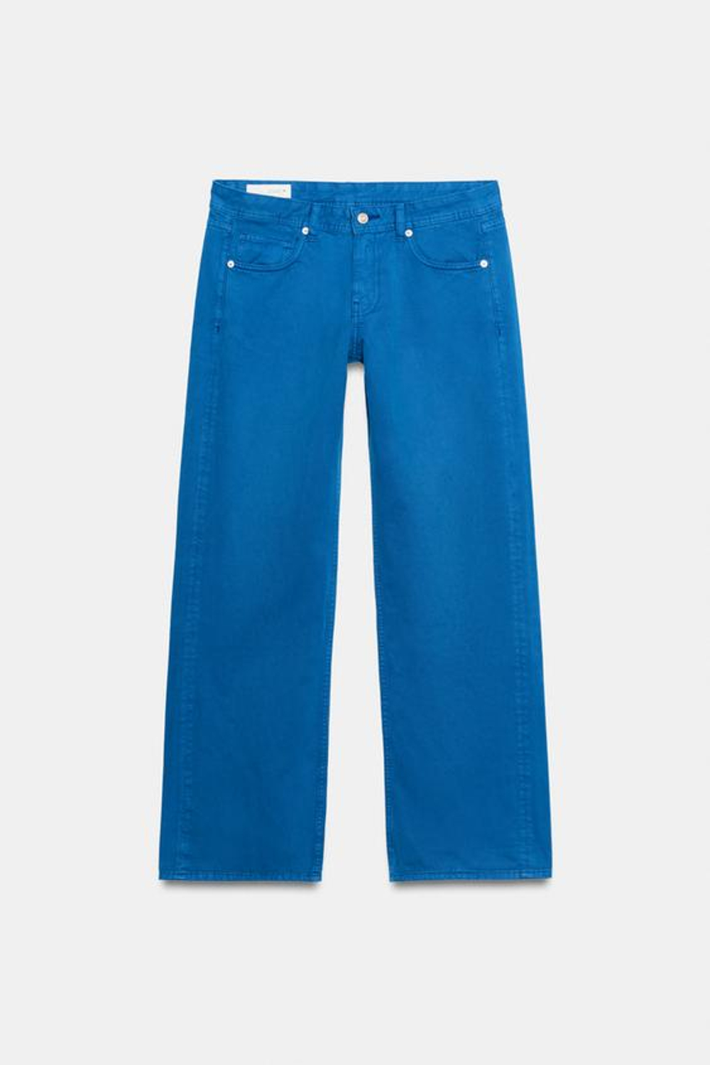 ZARA - FRUIT OF THE LOOM™ ДЖИНСЫ С НИЗКОЙ ПОСАДКОЙ И ПРЯМЫМИ ШТАНИНАМИ , ЯРКО-СИНИЙ