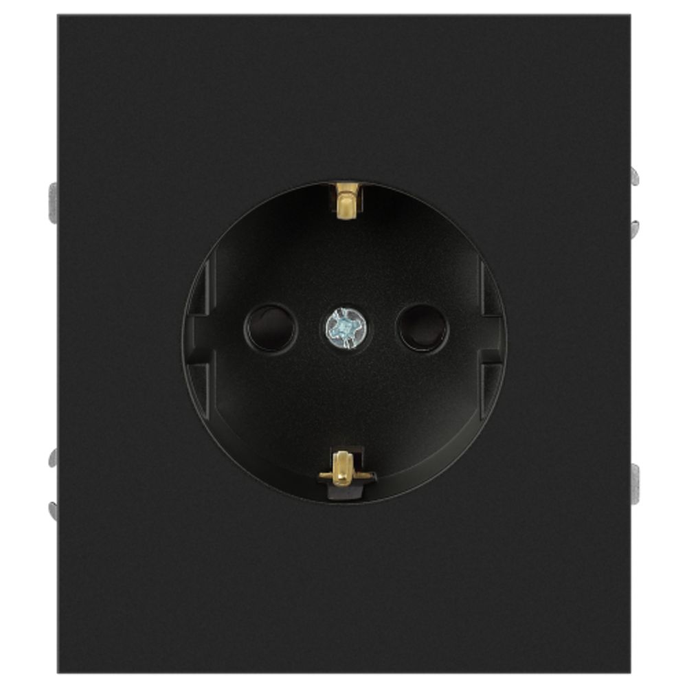 Розетка ЭРА Arktik 16-2101-05 с заземлением 2P+E Schuko 16А-250В антрацит | Эра Arktik