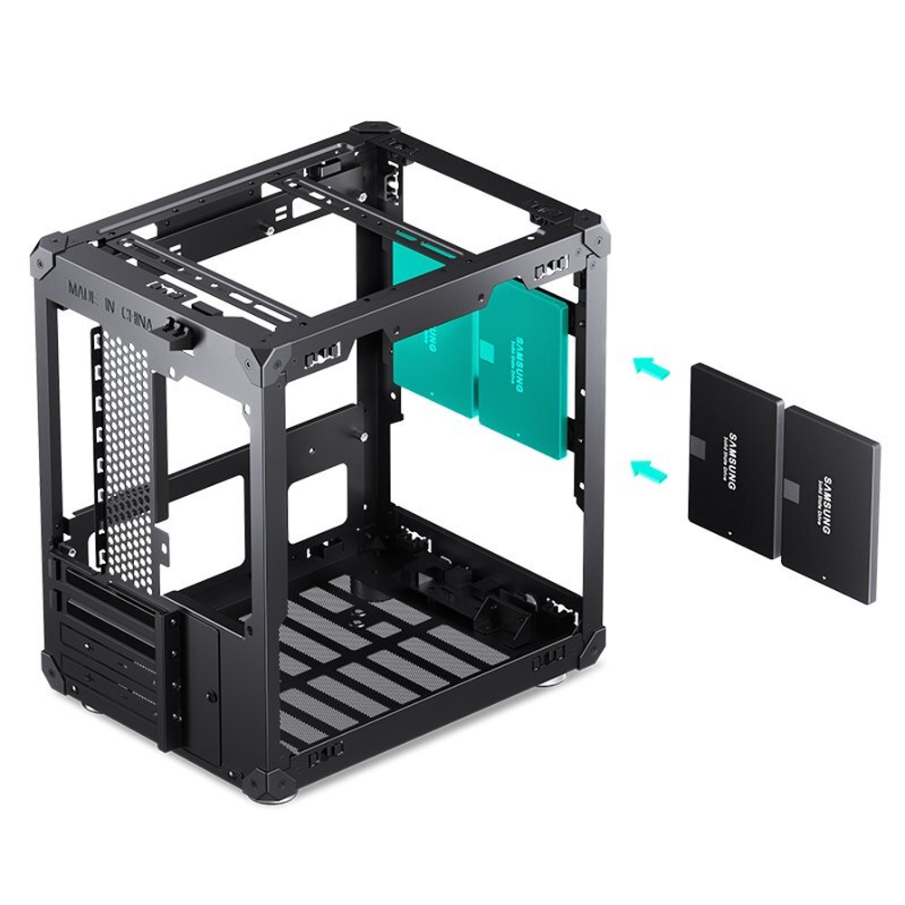 Корпус JONSBO C6, ITX, M-ATX, черный (без БП)