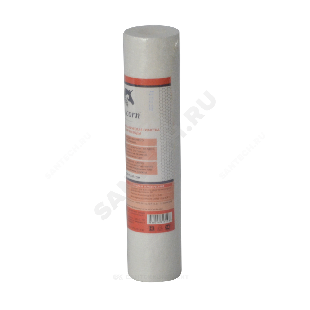 Картридж механический вспененный полипропилен 5 мкм Slim Line 10" Unicorn PS 1005 HOT