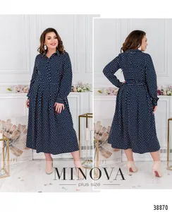 Платье 3141-В-темно-синий Minova