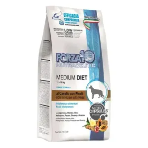Сухой гипоаллергенный корм Forza 10 Medium Diet Low Grain Cav pis для собак средних пород с кониной и горошком