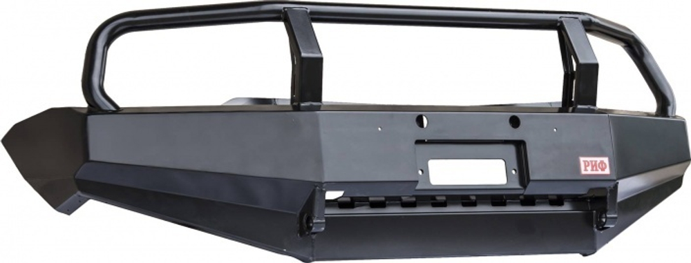 Бампер силовой передний Mitsubishi L200 2005-2015/Pajero Sport 2009-2015 с защит. дугой и защитой бачка РИФ