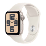 Apple Watch SE (2024), 44 мм корпус из алюминия цвета «Starlight», ремешок Sport Band размера M/L цвета «Starlight»
