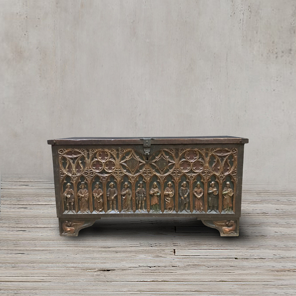 Сундук 1920 год Испания Roomers Antique AW-GOTHIC TRUNK