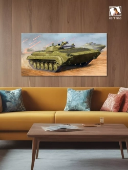 Картина на стену "Советская БМП-1", 80х40 см