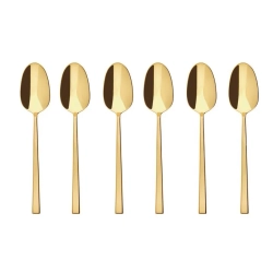 Sambonet Набор из 6 ложек для эспрессо Rock PVD Gold 52762GA7
