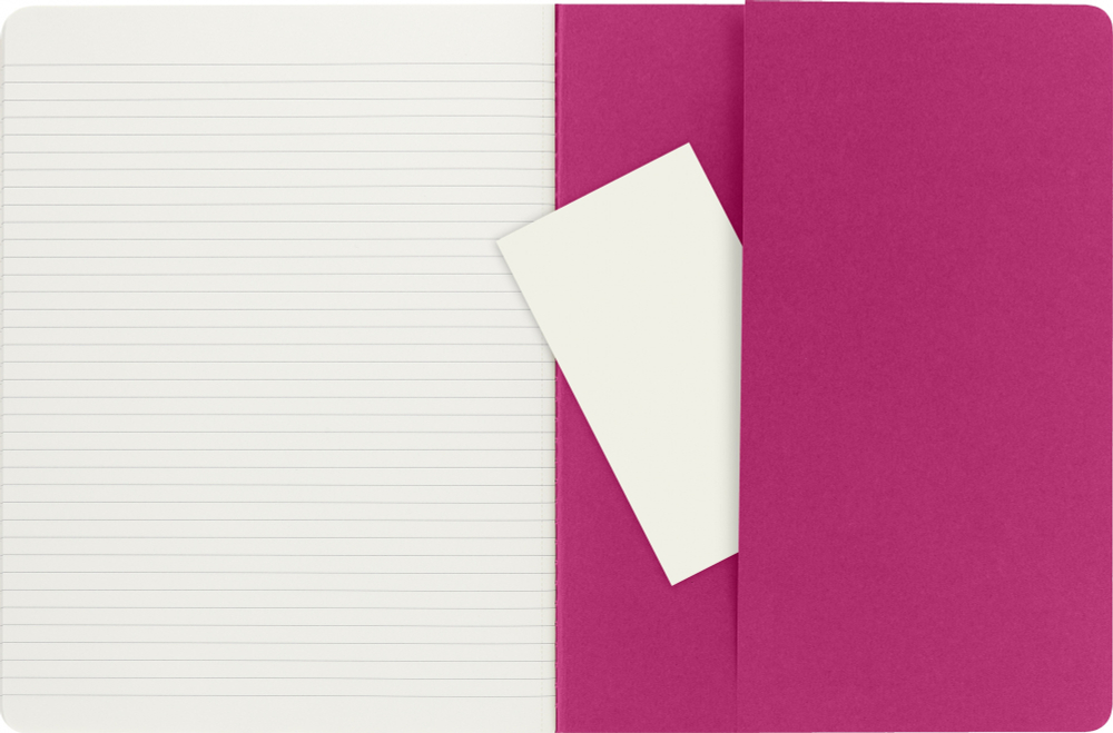 Блокнот Moleskine Cahier Journal (CH021D17) 190х250мм обложка картон 120стр. линейка розовый неон (3шт)