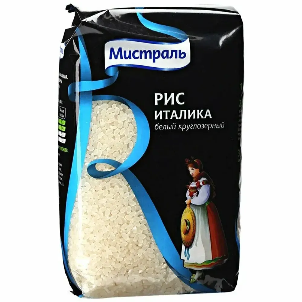 Рис Мистраль Италика белый круглозер. 500г