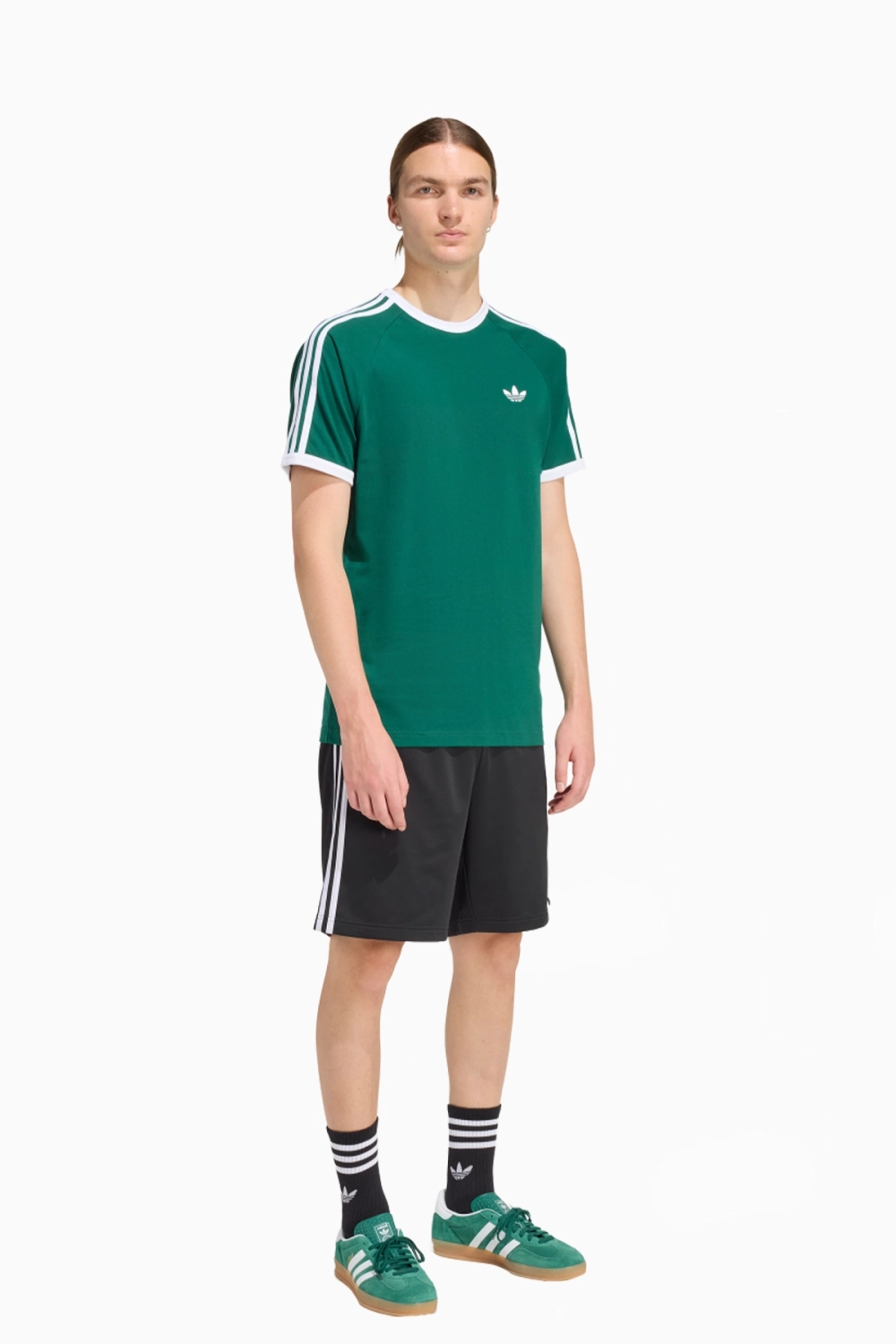 Футболка adidas Originals 3-Stripes - зеленый