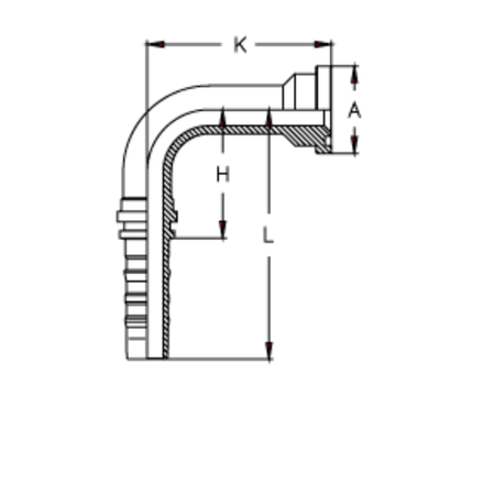 Фитинг DN 38 SFL 2 71.4 (90) CS удлинен. К=172 TIEFFE