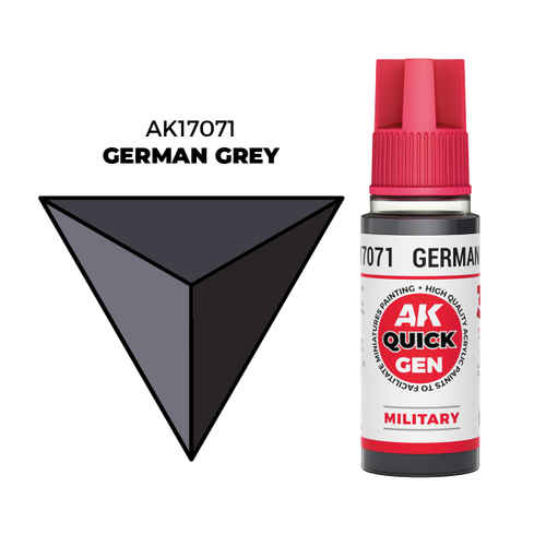AK Interactive German Grey Quick Gen - контрастная акриловая краска, 18 мл