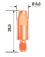 FUBAG Контактный наконечник M6х28 мм ECU D=1.0 мм (10 шт.) — фото 1