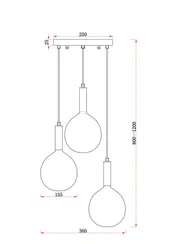 Подвесной светильник Sway FR5269PL-03CH Freya