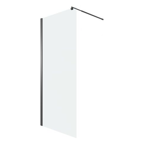 Душевая перегородка Niagara Eco NG-551-80BLACK (80х190) черный,стекло прозрачное,1 место