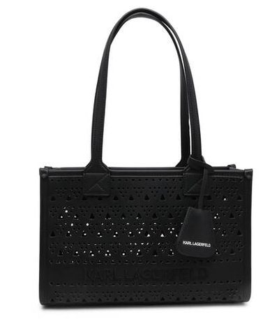Кожаная сумка-трапеция Karl Lagerfeld - черный(241W3049)