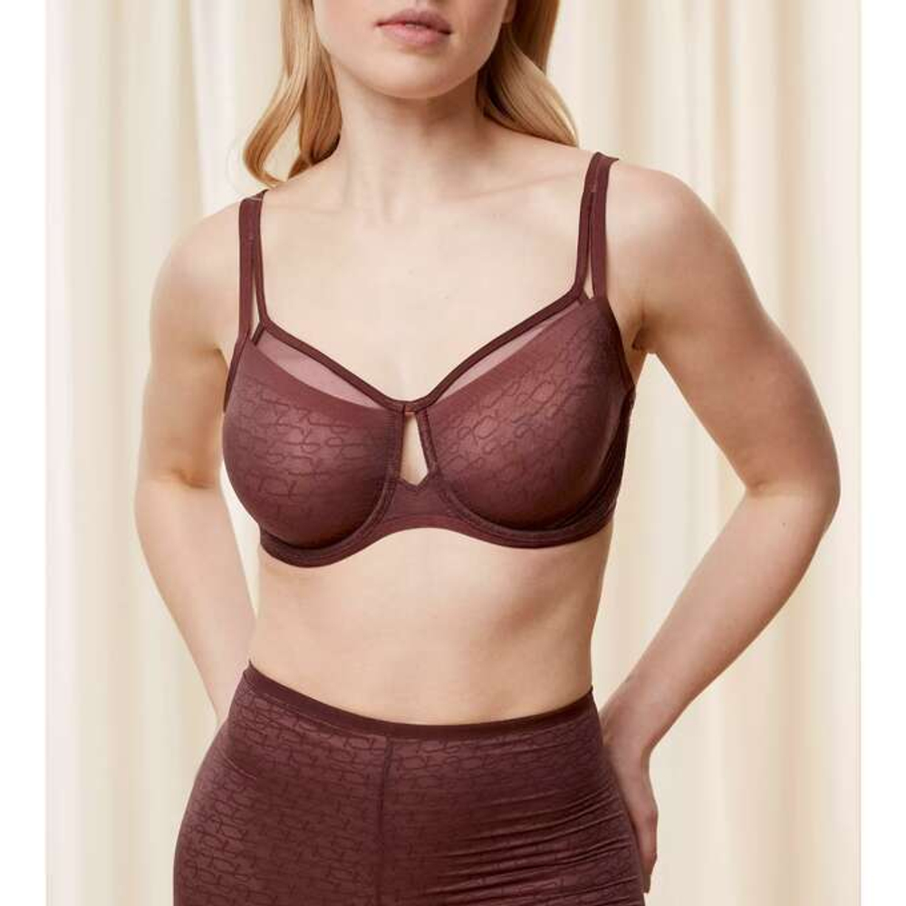 Бюстгальтер Минимайзер Triumph Signature Sheer W01 EX (бордо)