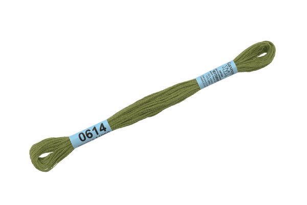 Мулине Gamma 100% хлопок, цв.0614 оливковый, 24 мотка по 8 метров