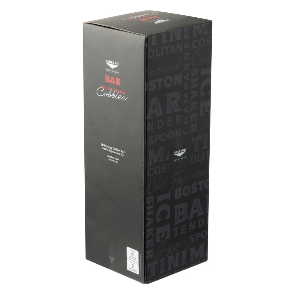 Paderno Барный набор Cobbler из 8 предметов с золотом EAN 8014808424267