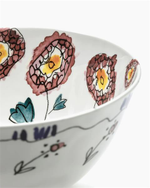 Салатник 22 см Anemone Milk Midnight Flowers