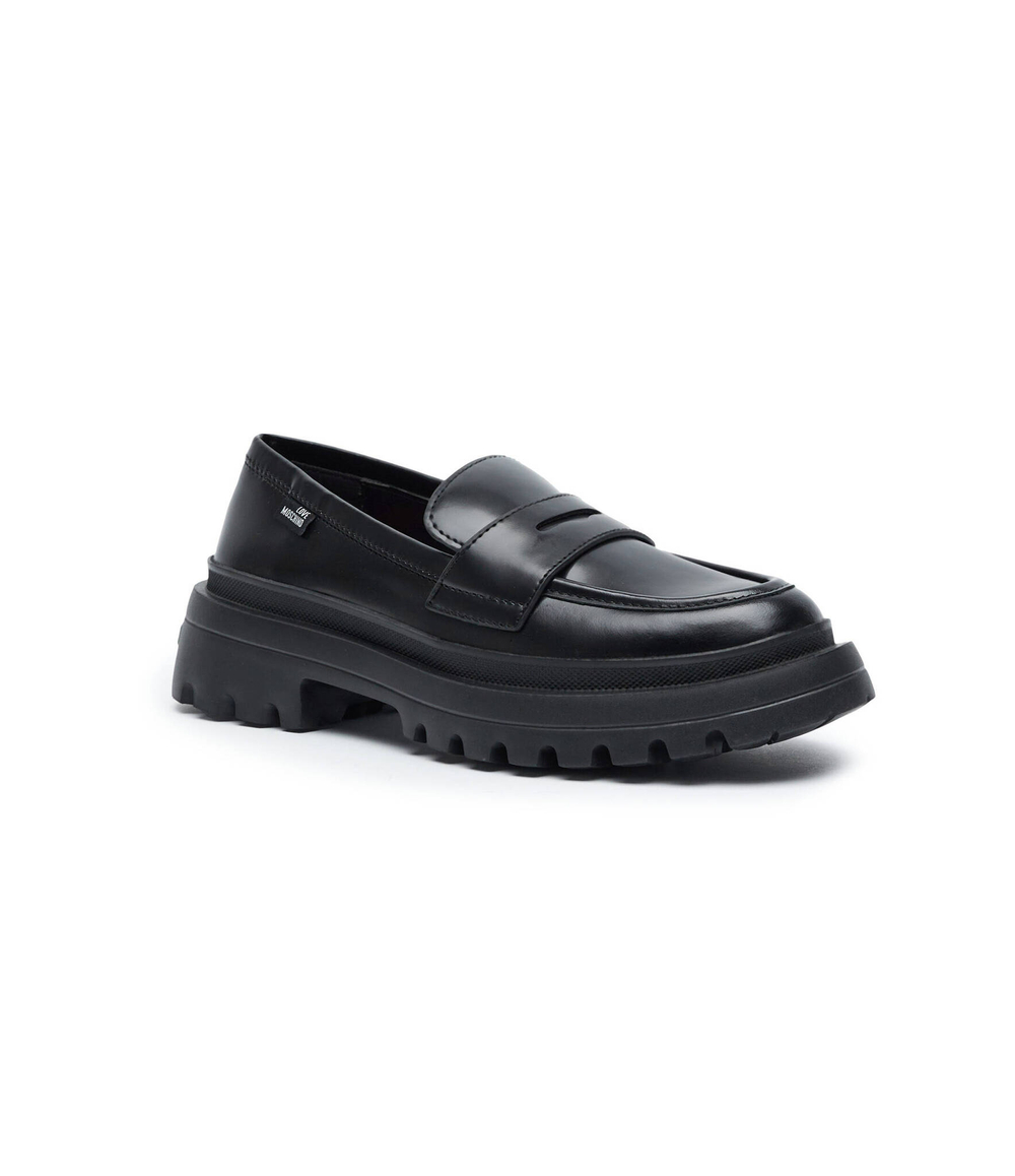 Кожаные мокасины Love Moschino - черный(JA10255G1LJD0)