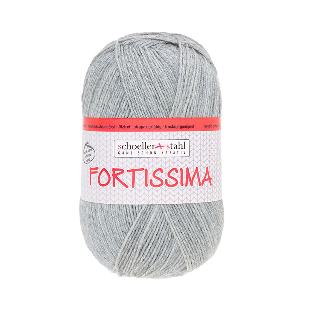 Пряжа Austermann (Аустерманн) Fortissima 100 / уп.5 мот. по 100 г, 420м, серый №2 Пряжа Austermann (Аустерманн) Fortissima 100 / уп.5 мот. по 100 г, 420м, серый №2