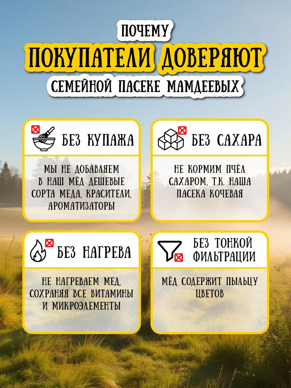Мёд натуральный подсолнечный, 1700 г