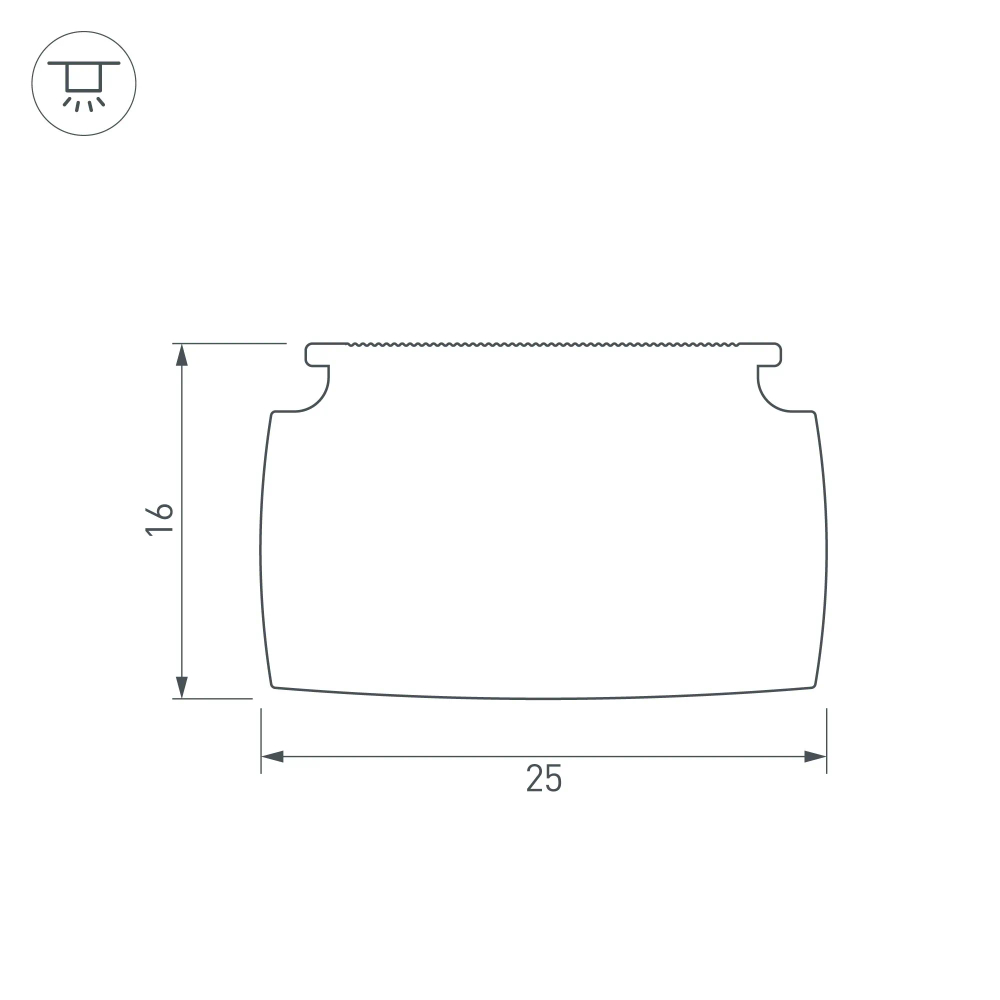 Экран SL-LINE-W20-145deg-2400 BLOCK FROST-PM (Arlight, Пластик) 041797