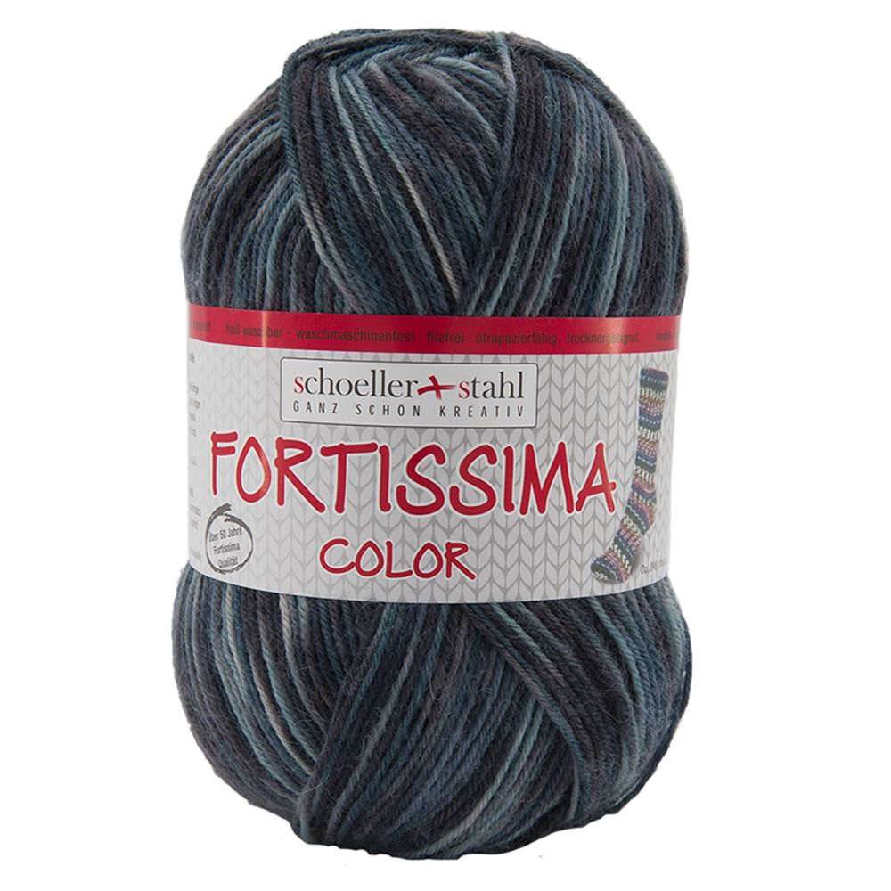 Пряжа Austermann (Аустерманн) Fortissima Socka 4-fach color / уп.5 мот. по 100 г, 420м, камень Пряжа Austermann (Аустерманн) Fortissima Socka 4-fach color / уп.5 мот. по 100 г, 420м, камень