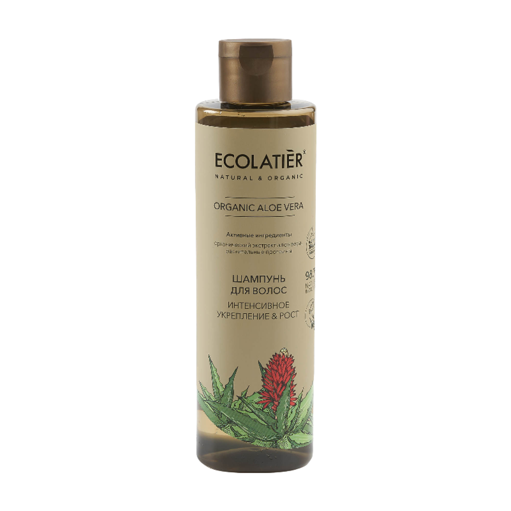 Шампунь Интенсивное Укрепление и Рост ORGANIC ALOE VERA 250мл (ECOLATIER)