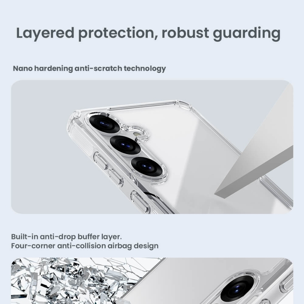 Прозрачный силиконовый чехол Nillkin Nature Pro для Samsung Galaxy S25+