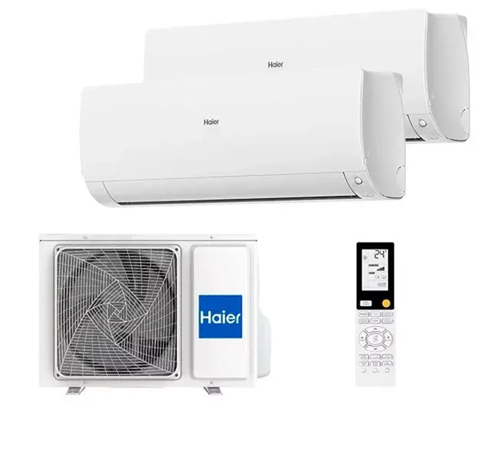 Мульти сплит-система Haier на 2 комнаты (20+20 кв.м.) FLEXIS White