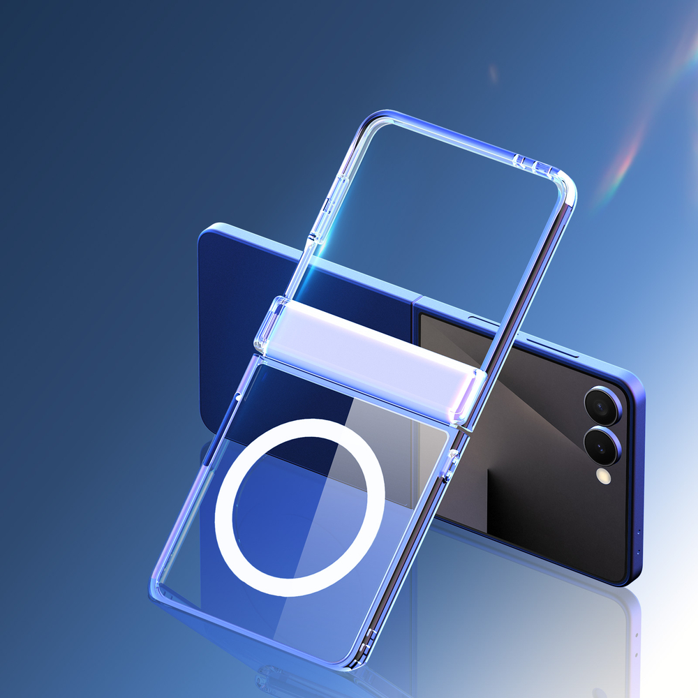 Прозрачный усиленный чехол с MagSafe для Samsung Galaxy Z Flip 8, серия Clin Mag Series от Dux Ducis