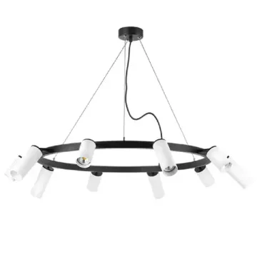 Люстра подвесная 10*GU10 LR020365865 черный/белый Rullo Lightstar