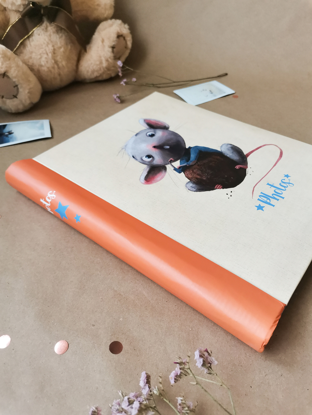 Фотоальбом на 20 магнитных листов 23х28 см, внутр. спираль mice and bunny Мышонок