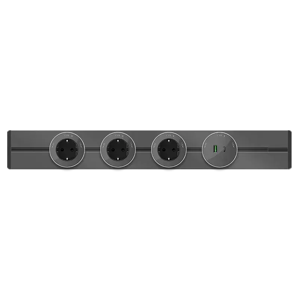 MULTITRACK Шина открытой установки трековой системы 200 см ГРАФИТ
